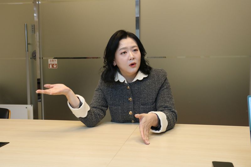 11일 서울 강남구 여성경제인협회에서 정지희 메디아이플러스 대표가 인터뷰에 답하고 있다. 여성경제인협회 제공