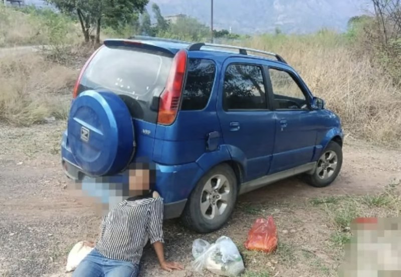 [뉴시스] 사고 당시 란씨의 모습. (사진=SCMP 캡처) *재판매 및 DB 금지