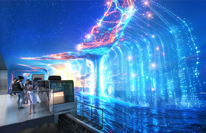 울산 장생포 고래문화특구 터널형 미디어 파사드 예상 조감도. (사진=포바이포) *재판매 및 DB 금지