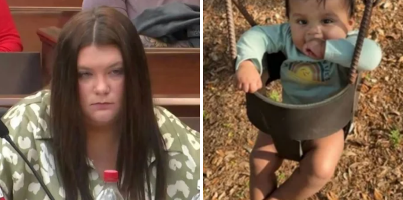 미국 조지아의 한 미인대회 우승자인 트리니티 매디슨 포그(왼쪽)가 남자친구의 18개월 된 아들을 살해한 혐의로 종신형을 선고받았다. /사진=뉴욕포스트 캡처