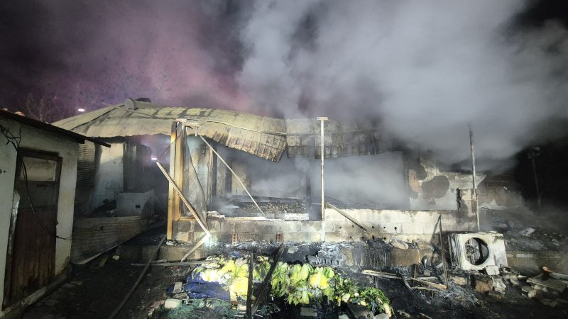 김제 단독주택 화재 현장 모습.(전북소방본부 제공. 재판매 및 DB금지)