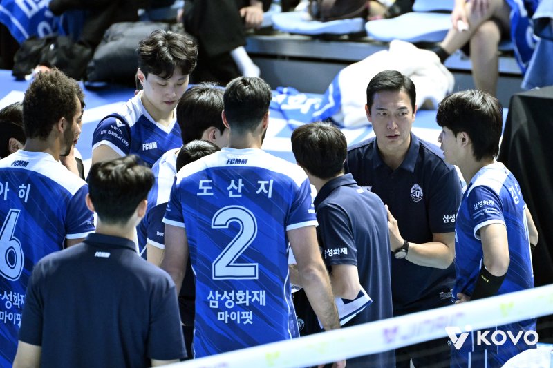 팀 최다 연패에 근접한 삼성화재. (KOVO 제공)