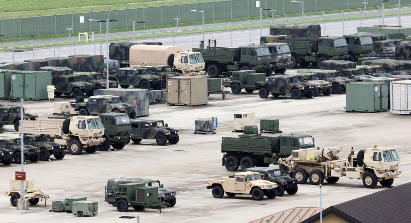 경기 평택시 주한미군기지 캠프 험프리스에 미군 차량이 세워져 있는 모습. 2025.8.26/뉴스1 ⓒ News1 김영운 기자