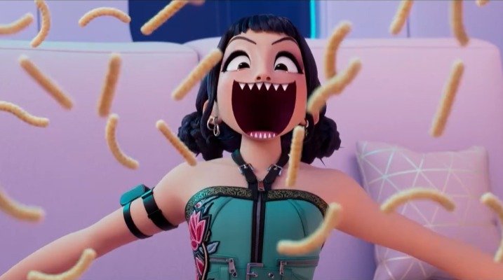 농심 '새우깡'이 등장하는 케이팝 데몬 헌터스의 한 장면(농심 SNS 갈무리)