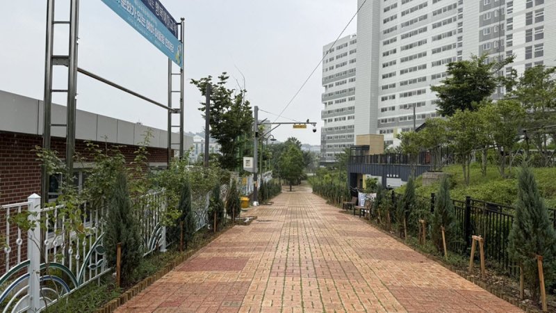 [진주=뉴시스]진주시, 정촌면 예하초등학교 앞 도로.(사진=진주시 제공).2025.12.11.photo@newsis.com *재판매 및 DB 금지