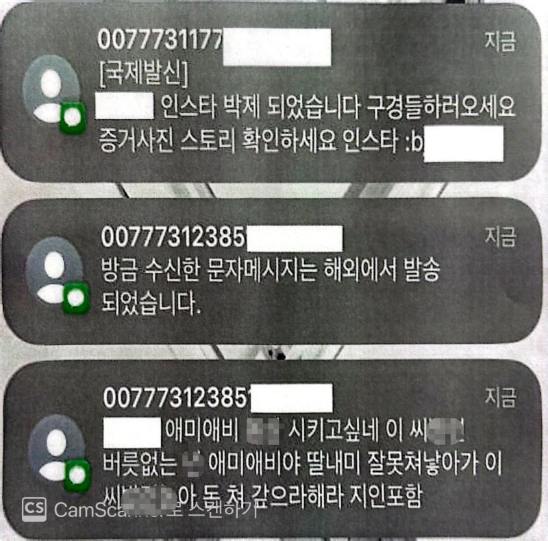 서울 영등포경찰서는 지난 8월부터 이달 2일까지 //혐의를 받는 불법대부조직 총책 2명을 비롯해 12명을 검거했다고 11일 밝혔다. 사진은 범행 당시 피해자들에게 전송된 문자 메시지. (서울 영등포경찰서 제공)