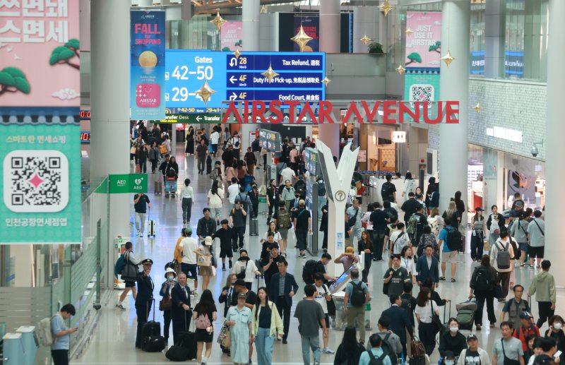 인천국제공항 제1여객터미널 면세점의 모습. 2025.9.9/뉴스1 ⓒ News1 권현진 기자