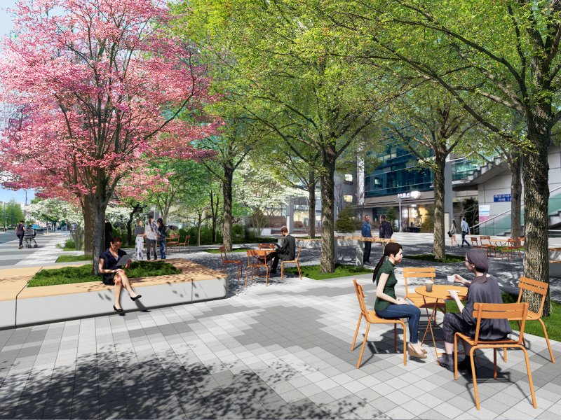 [서울=뉴시스] G밸리 가로숲 및 공유정원 이미지.