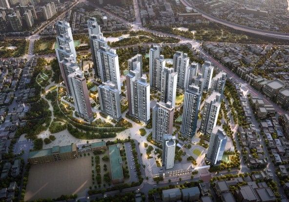 포레나더샵 인천시청역 조감도. (주)한화 건설부문, 포스코이앤씨 제공