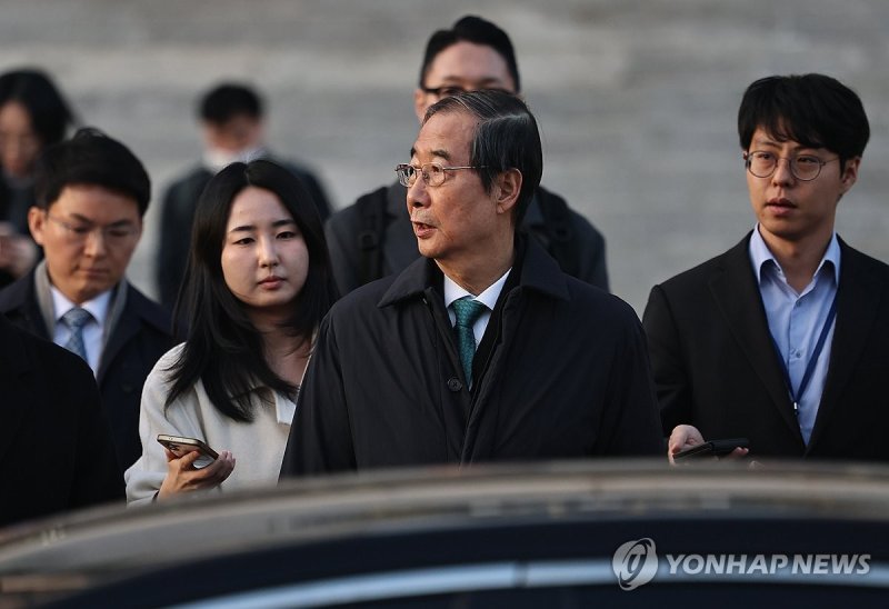 한덕수, 1심 결심 공판 종료 (출처=연합뉴스)