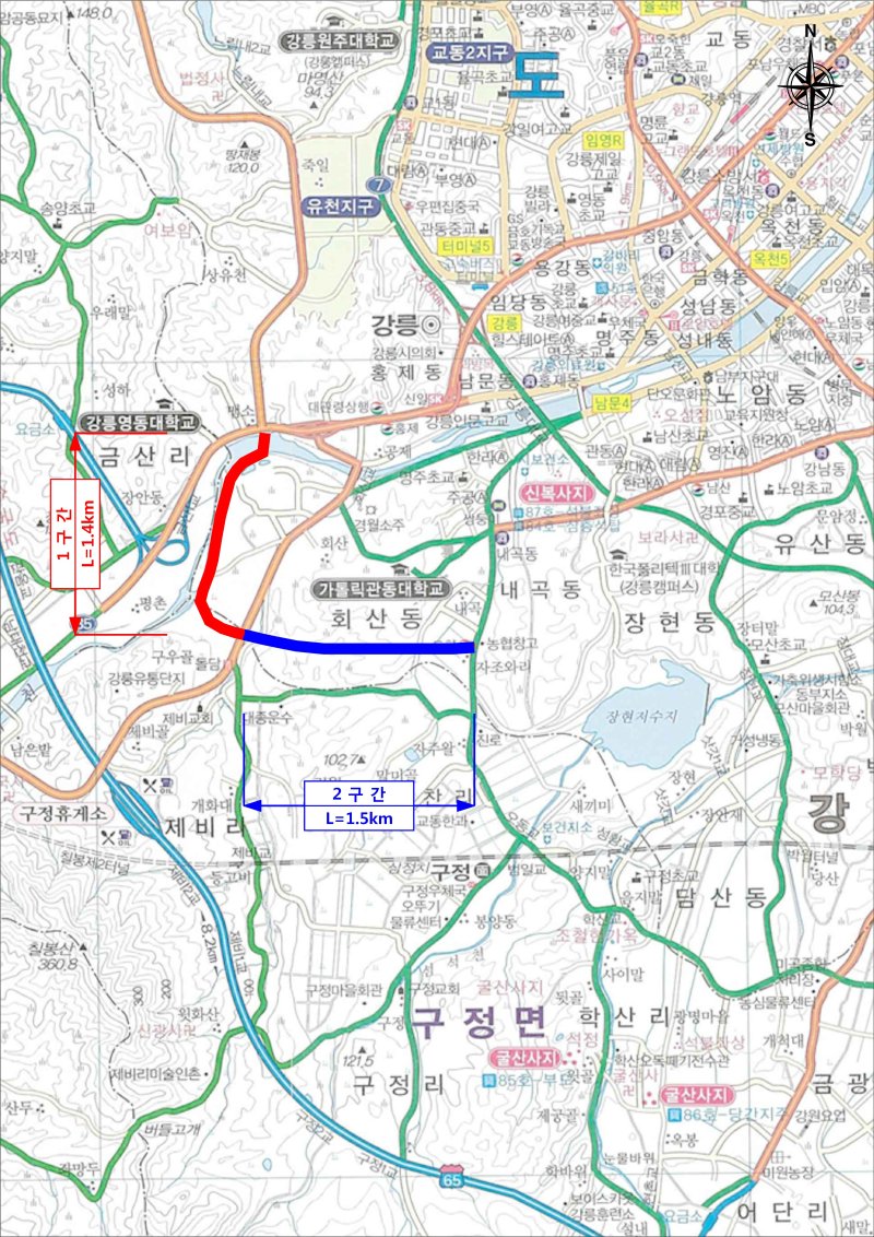 사업 위치도.(강릉시 제공, 재판매 및 DB 금지) 2025.12.11/뉴스1