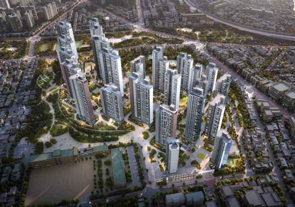 포레나더샵 인천시청역 조감도. 한화 건설부문·포스코이앤씨 제공