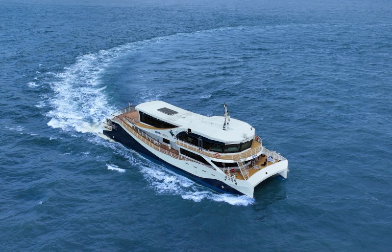 부산항만공사(BPA)는 11일 부산항 북항 일원에서 신규 항만 안내선인 'e-그린호'의 취항식을 갖고 본격적인 운항을 시작한다. 부산항 항만안내선 'e-그린호'. 부산항만공사 제공