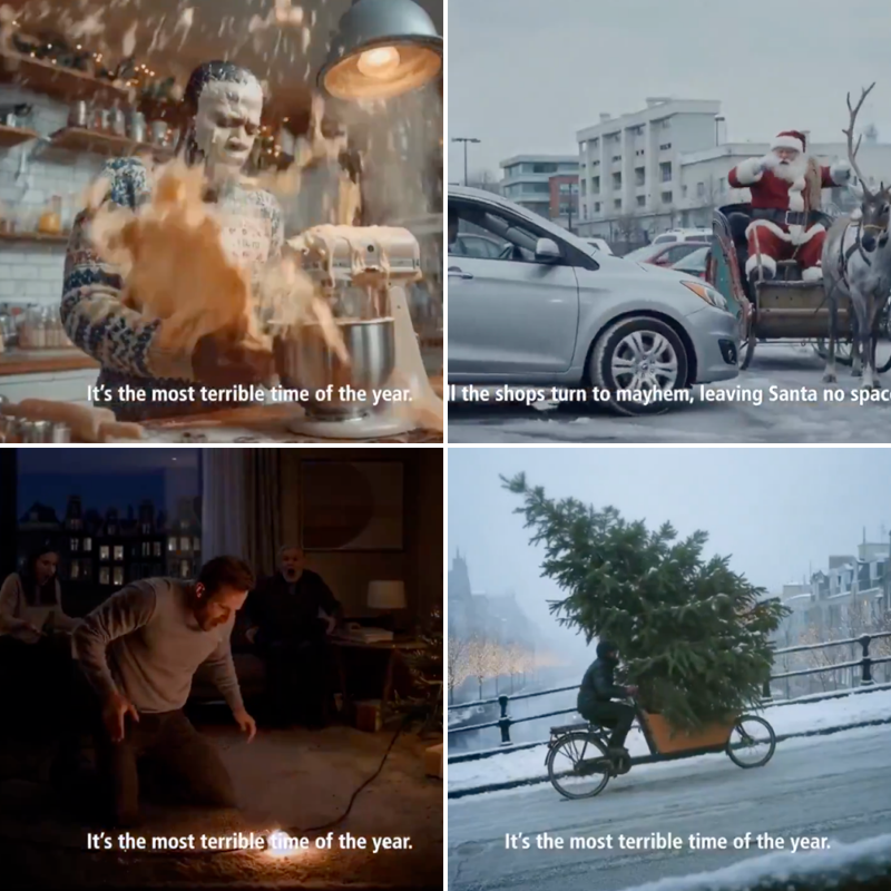 맥도날드 네덜란드가 인공지능(AI)으로 제작한 크리스마스 광고. /사진=X 캡처