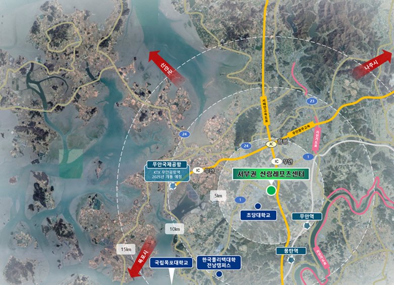 [무안=뉴시스]공립 산림레포츠센터 위치도. (사진=전남도 제공) 2025.12.12. photo@newsis.com *재판매 및 DB 금지