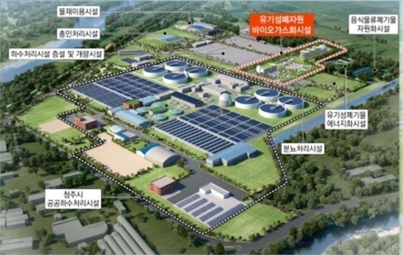 청주시 유기성폐자원 바이오가스화 시설.(시 제공)/뉴스1