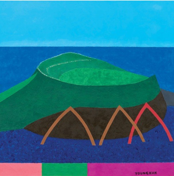 유영국, Work, oil on canvas 105×105cm,1984, 추정가 7~12억 원. *재판매 및 DB 금지