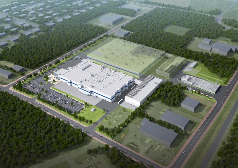 솔루스첨단소재 캐나다 전지박 공장 조감도