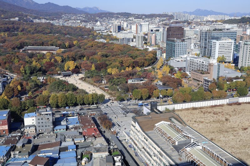 서울 종로구 종묘와 세운 4구역 재개발 공사 현장 모습. 2025.11.14/뉴스1 ⓒ News1 박정호 기자
