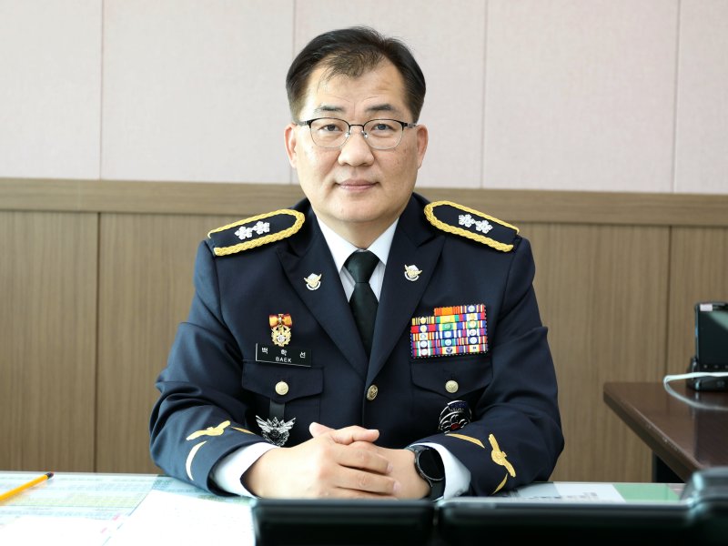 [목포=뉴시스]백학선 서해지방해양경찰청장. *재판매 및 DB 금지