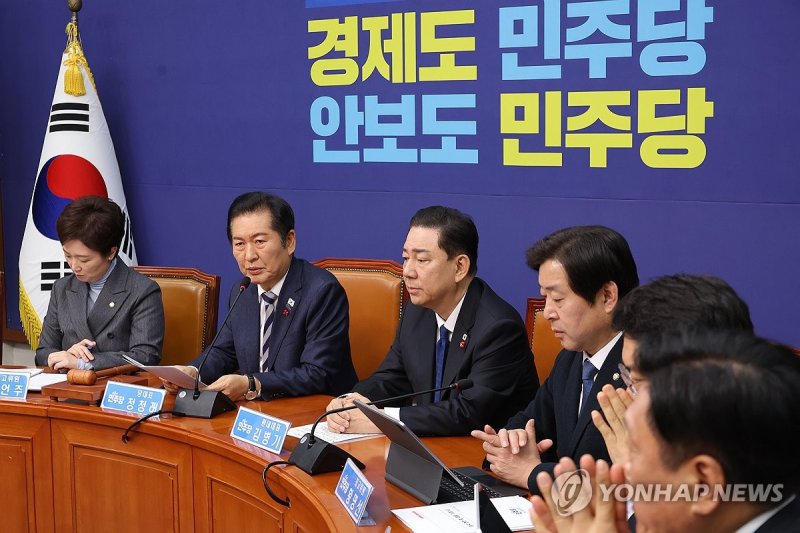 최고위 참석한 정청래 대표 (출처=연합뉴스)