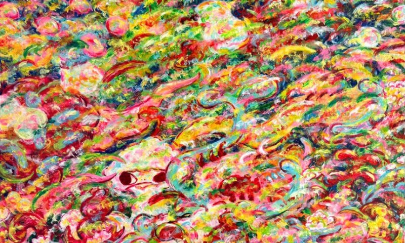 아야코 록카쿠 Untitled, 112 x 145.5 cm, Acrylic on canvas, 2025 *재판매 및 DB 금지