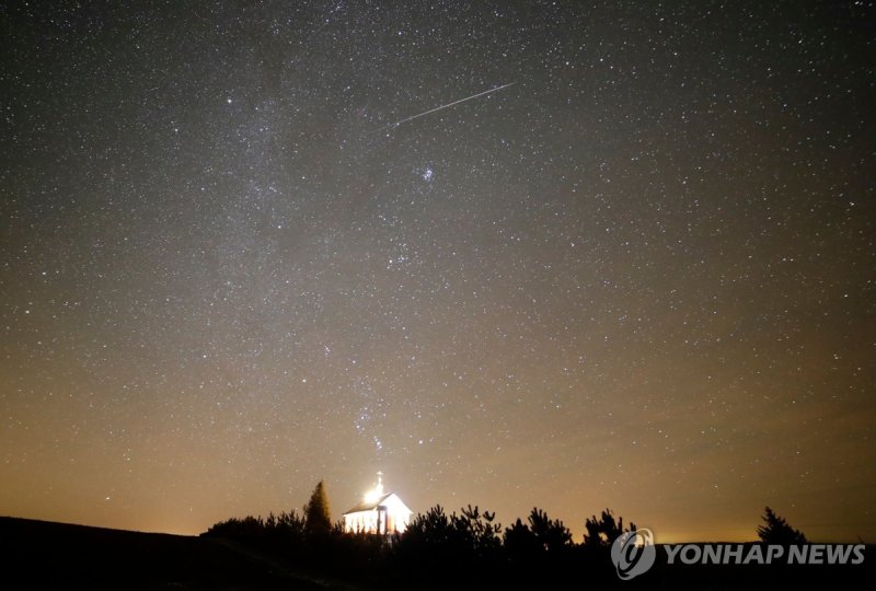 2017년 12월 13일 벨라루스에서 관측된 쌍둥이자리 유성우 (출처=연합뉴스)