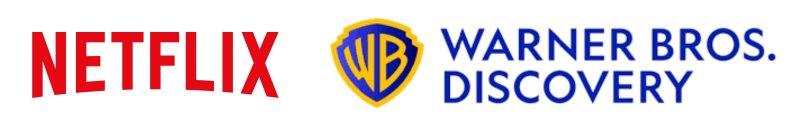 [서울=뉴시스] 넷플릭스, 워너 브라더스 디스커버리 CI (사진=각사 제공) *재판매 및 DB 금지