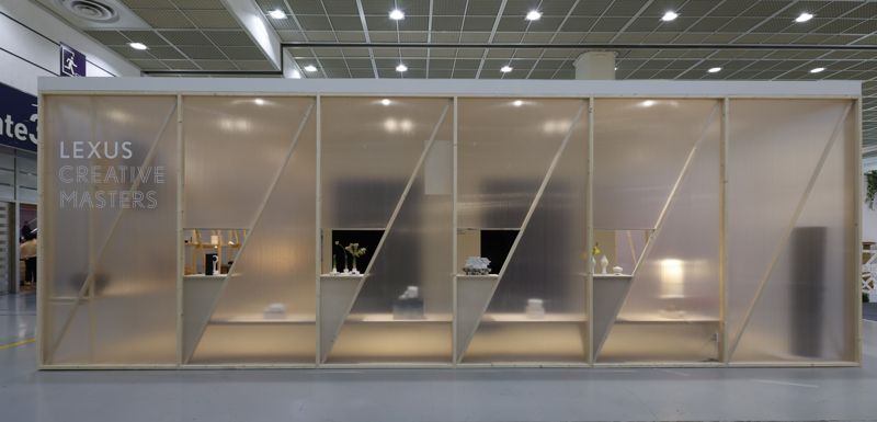 서울 강남구 코엑스에서 열리는 국내 최대 공예 전문 박람회 '2025 공예트렌드페어'에 마련된 렉서스 크리에이티브 마스터즈 부스 외관. 사진=렉서스코리아 제공