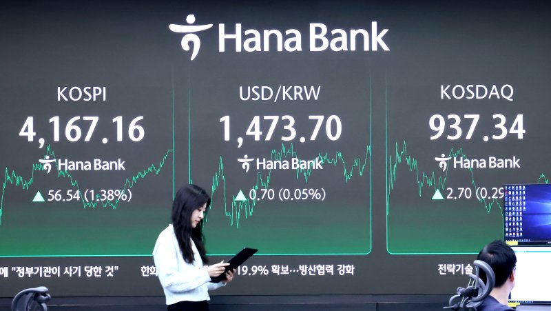 서울 중구 하나은행 딜링룸. /뉴스1 ⓒ News1