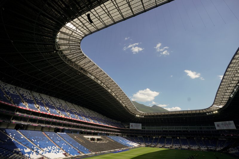 [몬테레이=AP/뉴시스] 2026 국제축구연맹(FIFA) 북중미 월드컵이 열리는 멕시코 BBVA 스타디움. 2022.07.18.