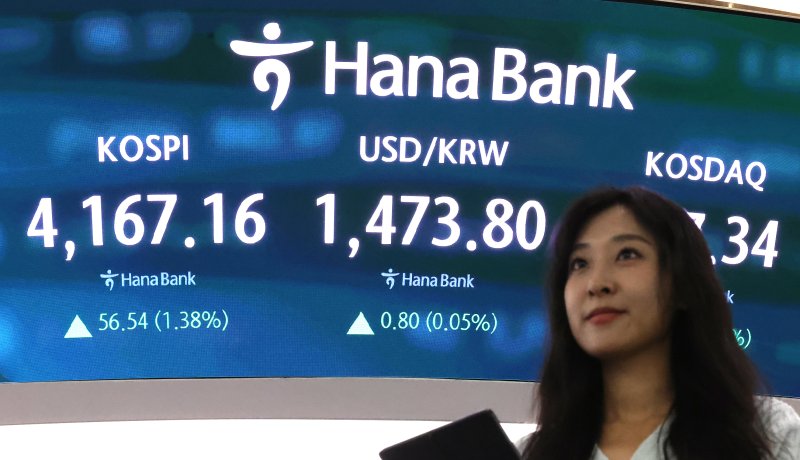 12일 서울 중구 하나은행 딜링룸. /사진=뉴스1