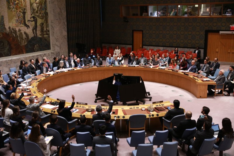 [유엔본부=신화/뉴시스] 유엔본부에서 안전보장이사회가 열리고 있다. 자료사진. 2025.12.14
