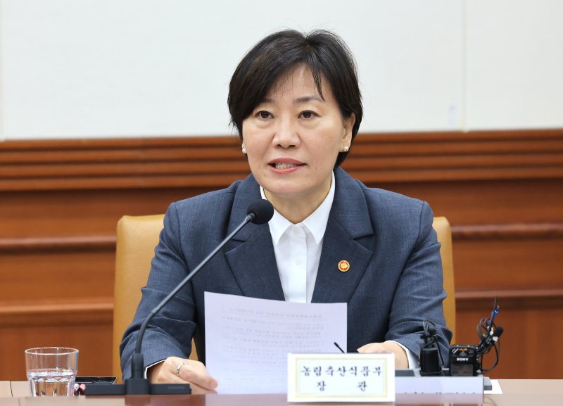 송미령 농림축산식품부 장관이 지난달 경제관계장관회의 겸 물가관계장관회의 및 산업경쟁력강화 관계장관회의에서 발언을 하고 있다. 2025.11.4/뉴스1 ⓒ News1 임세영 기자