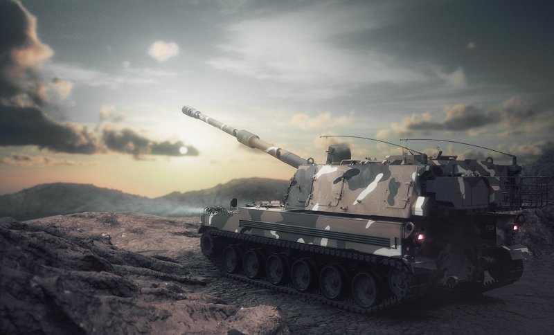 한화에어로스페이스의 K9 자주포.(한화에어로스페이스 제공)