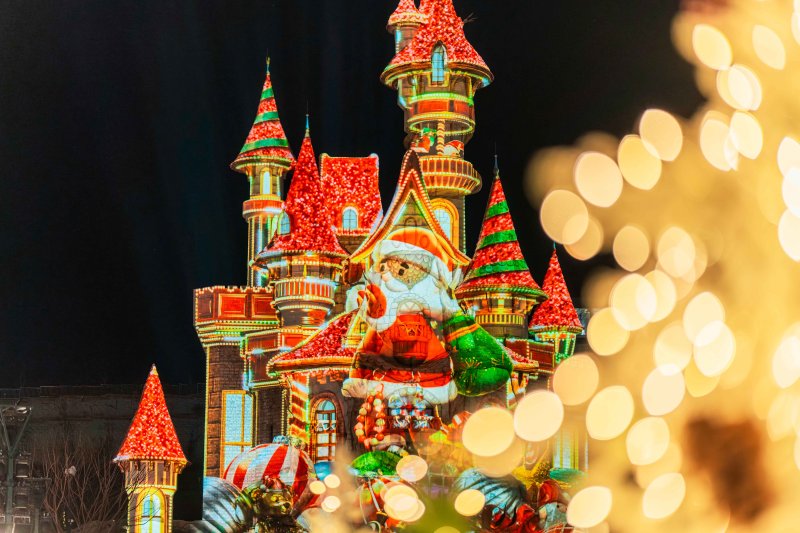 로리캐슬 멀티미디어 맵핑쇼 모습 롯데월드 어드벤처 부산 제공