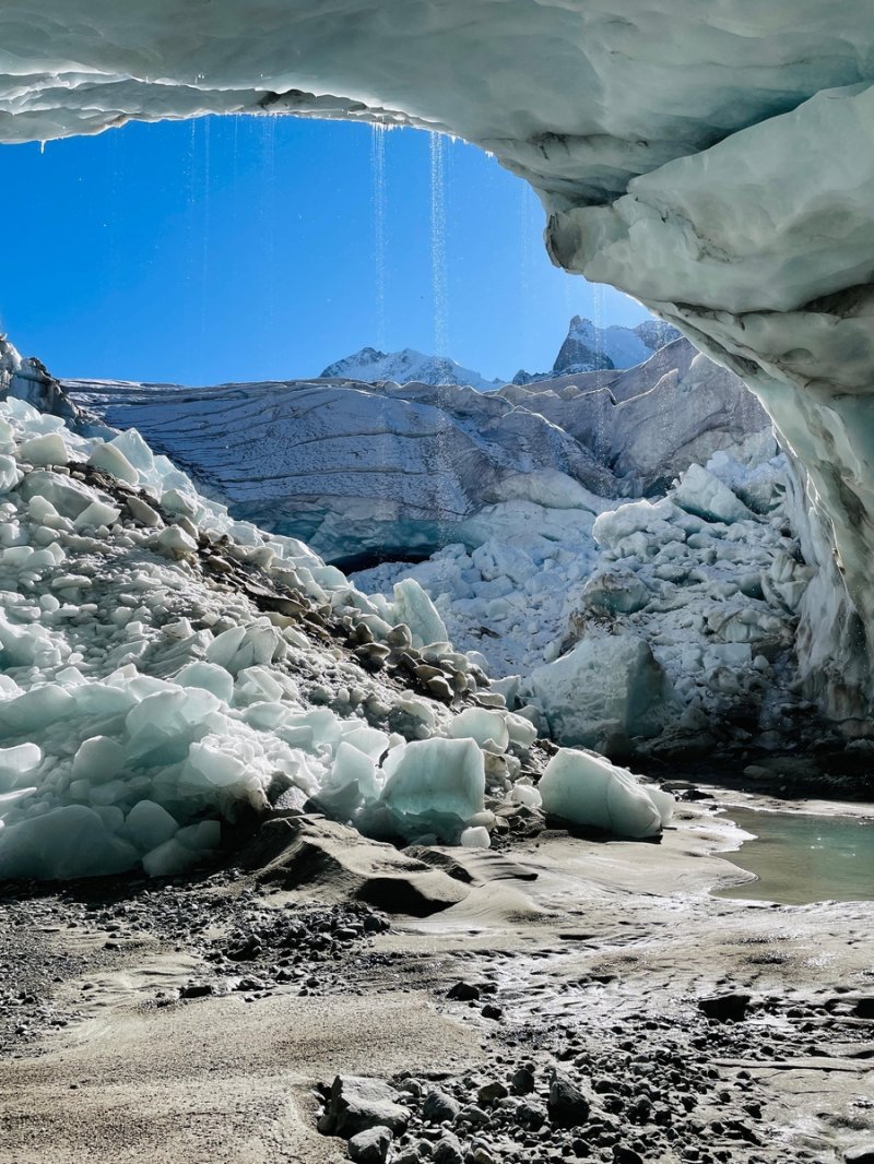 스위스 알프스 모르테라치 빙하 말단의 붕괴 현상 (출처=연합뉴스)