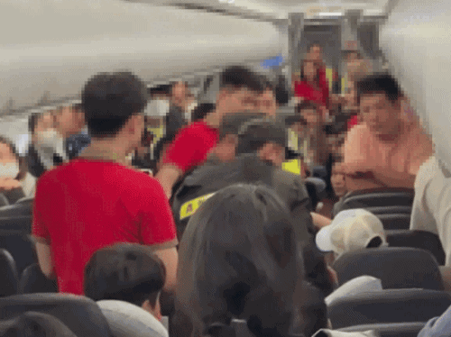 비행기 옆자리 베트남 여성에게 부적절한 행동한 태극기男