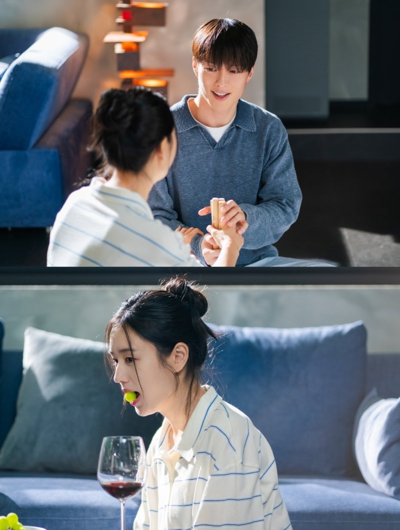 '키스는괜히해서' 장기용♥안은진, 집 데이트서 면발 키스? 설렘 폭발