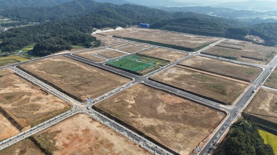 [안성테크노밸리 현장 부지 전경]