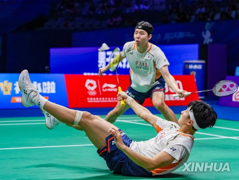 김원호와 서승재의 경기 장면 (출처=연합뉴스)