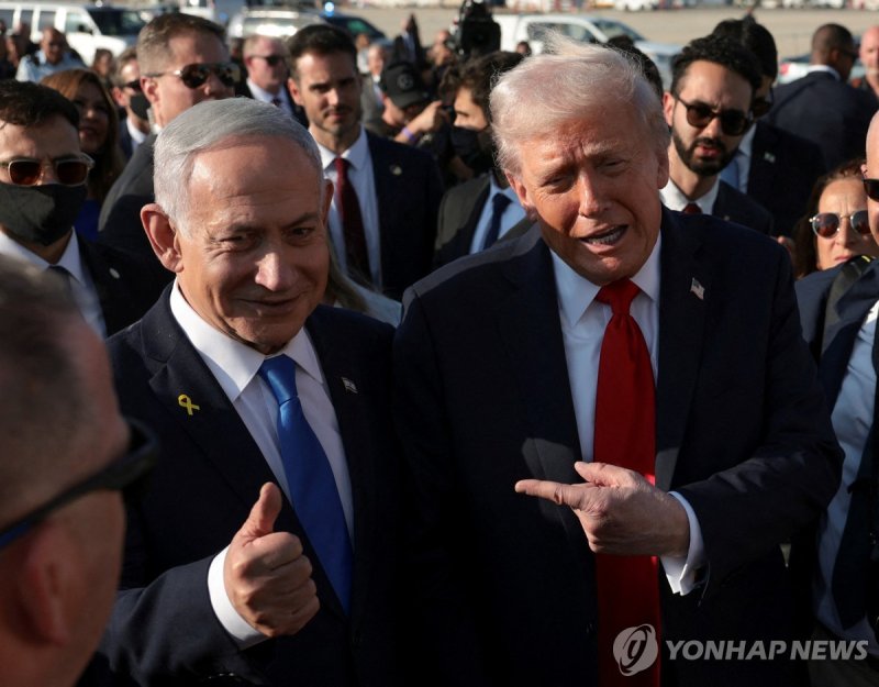 베냐민 네타냐후 이스라엘 총리(왼쪽)와 도널드 트럼프 미국 대통령.연합뉴스