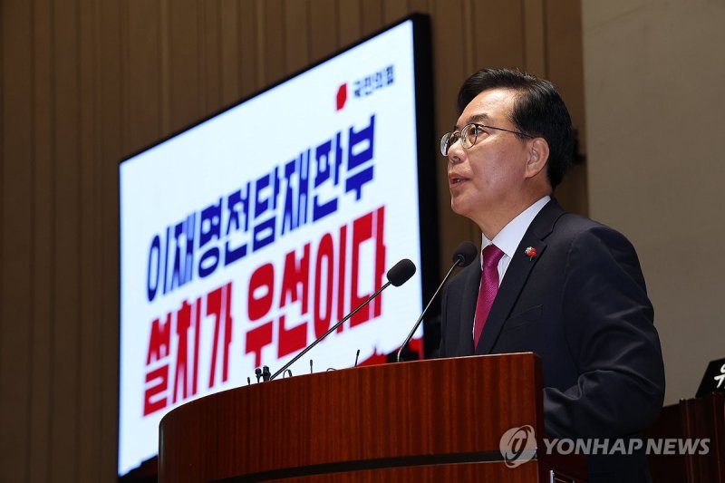 발언하는 송언석 원내대표 (출처=연합뉴스)