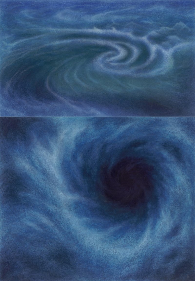 이은실 '전운'(위)과 '인생의 소용돌이'. 아라리오갤러리서울 제공