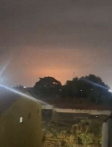 한빛-나노 발사 중 화염이 번쩍하는 모습 (출처=연합뉴스)