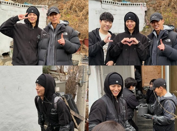 박보검, 션과 연탄 봉사…얼굴도 마음도 훈훈