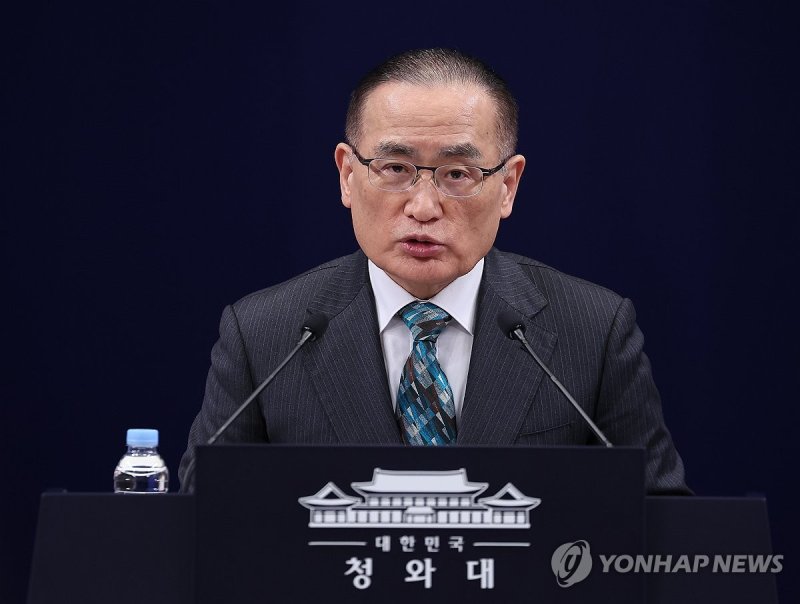 청와대 복귀 후 첫 공식 브리핑 주인공 된 위성락 국가안보실장 (출처=연합뉴스)