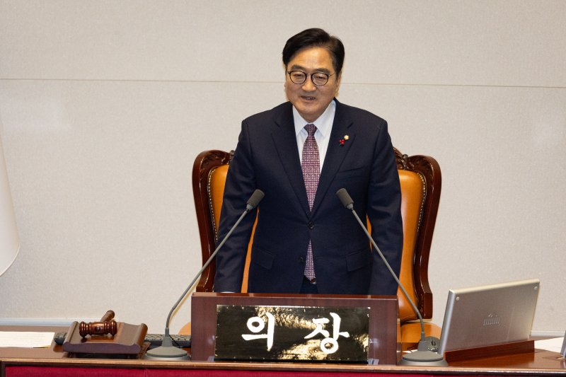 우원식 국회의장이 지난 12월 30일 서울 여의도 국회에서 열린 제430회 국회(임시회) 제3차 본회의에서 발언하고 있다. 2025.12.30/뉴스1 ⓒ News1 유승관 기자