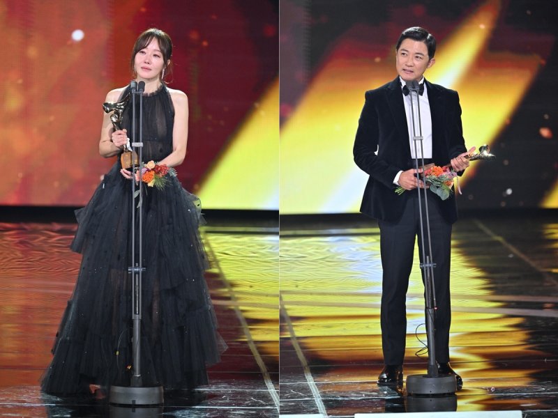 '2025 KBS 연기대상' 대상 엄지원(왼쪽), 안재욱(오른쪽) (출처=연합뉴스)
