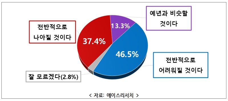[세종=뉴시스]뉴시스가 여론조사 전문기관 에이스리서치에 의뢰해 지난 28일부터 30일까지 전국 만 18세 성인 남녀 1002명에게 '2026년 대한민국 상황 전망'을 묻는 질문에 응답자 중 45.6%는 '전반적으로 어려워질 것'이라고 답변했다.(사진=리서치 자료 캡쳐)